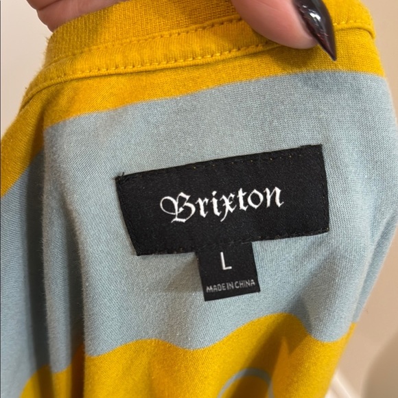 Brixton Gray and Yellow Short Sleeve Tee - Picture 3 of 3